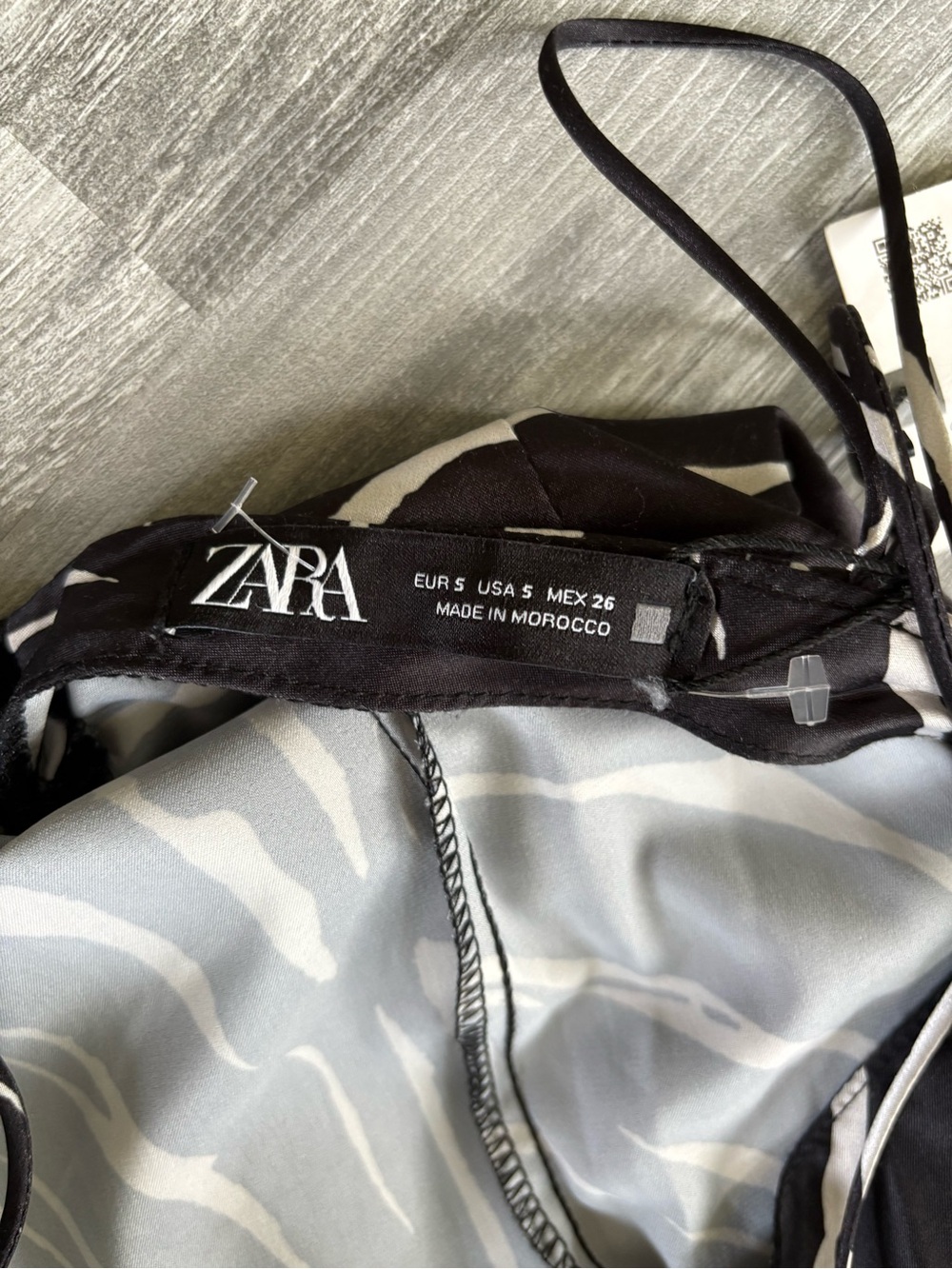 Zara Black and White Zebra-Print Dress - Picture 3 of 4